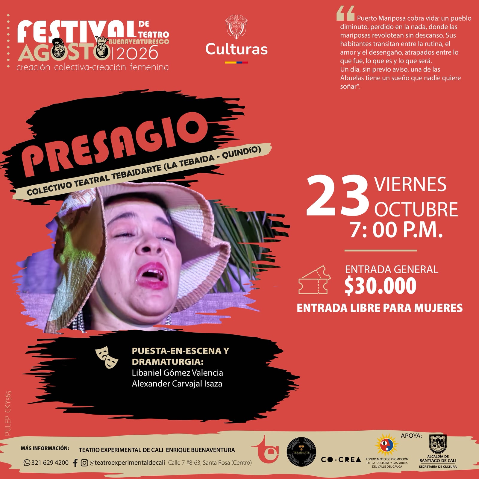 Obra de Teatro Presagio grupo de Teatro Tebaidarte